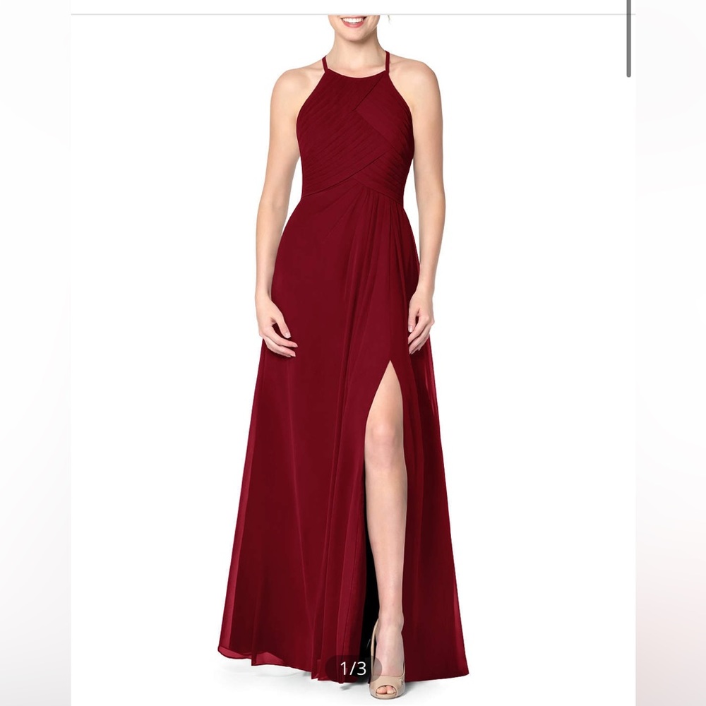 Azazie Ginger Allure Bridesmaid Dress in Burgundy